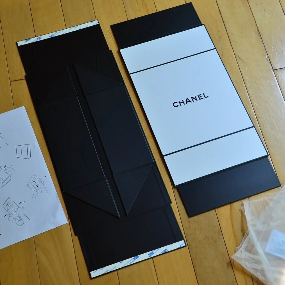 Lot of 5 Authentic CHANEL Square Empty Gift Box Container 8.5